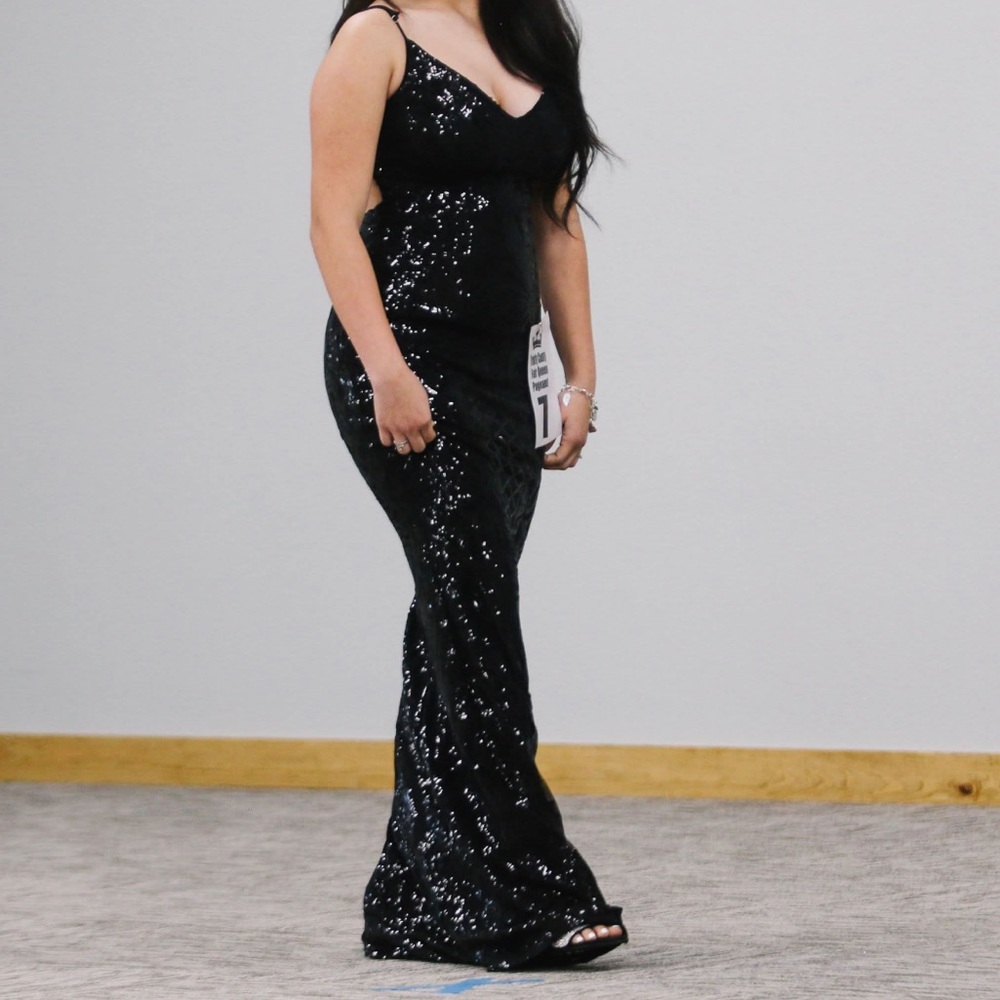 Elegant Black Sequin Gown